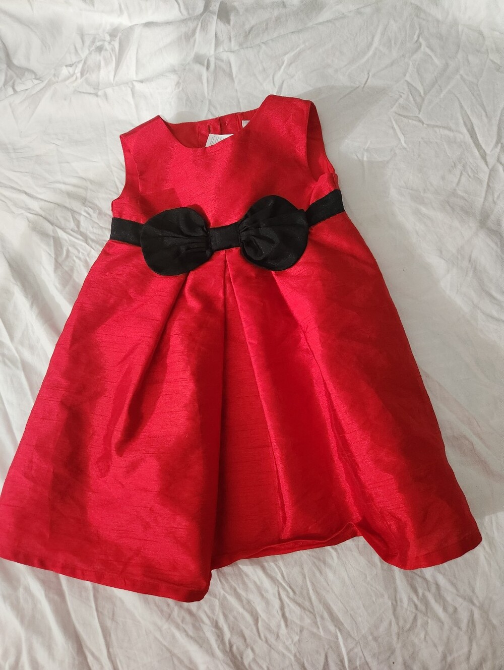 Just One You by Carter's Red Party Dress Black Bow Girls Size 18M Holiday